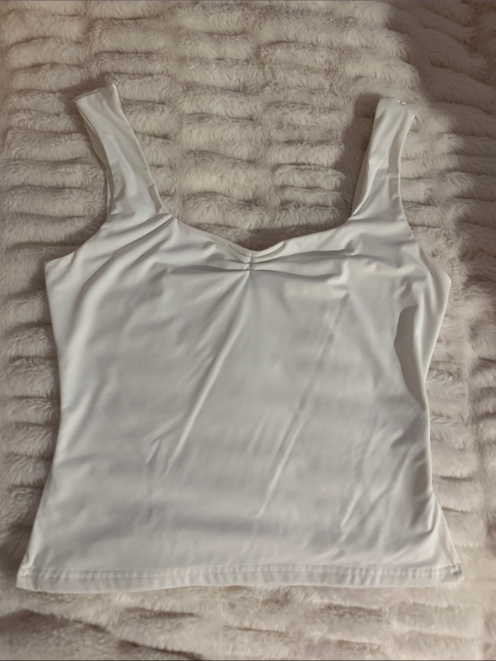princess polly White Square Neck Tank Top Women, size US6